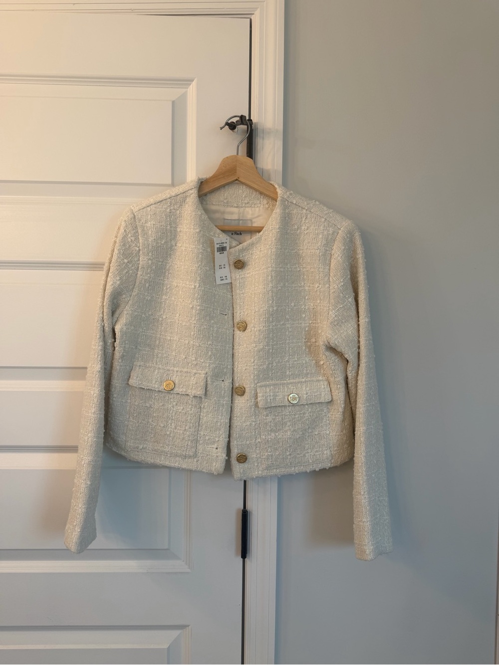 Abercrombie & Fitch Cream Tweed Jacket
